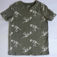 H&M t-shirt dinozaury szkielety r.110/116