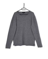 Damski Sweterek Luźny Kaszmirowy Szary Zwillingsherz |R. XL