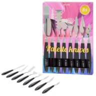 ZESTAW SZPACHELEK MALARSKICH 8 SZT NOŻE DO PALETY STAL NIERDZEWNA