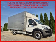 Fiat Ducato 3.0 180KM Maxi Plandeka 10 palet, Skrzynia 5m, Klima, Sprowadz