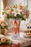 DUŻY WAZON KRYSZTAŁOWY Huta szkła ,,JULIA ''