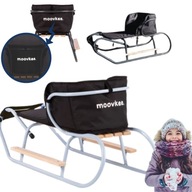 METALOWE SANKI TRADYCYJNE MOOVKEE. SANKI MOOVKEE. 1 DARK GREY Z MATERACEM