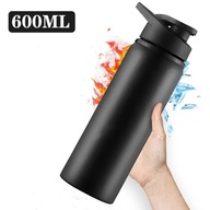 BIDON KUBEK TERMICZNY FITNESS ROWEROWY Z USTNIKIEM STALI NIERDZEWNEJ 600ml