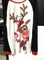 Ś T shirt świąteczny Bożonarodzeniowe motywy Mikołajowy renifer bombki L