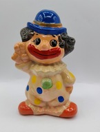 ceramiczny klaun, skarbonka, obiecuje ze nie odda