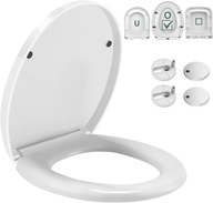 FZENeast Deska sedesowa wolnoopadająca owalna antybakteryjna WC