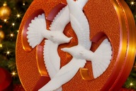 Świąteczny gotowy prezent - Turkawki na choinkę w pudełeczku