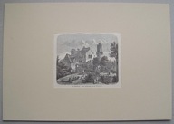 GRODNO KYNSBURG DOLNY ŚLĄSK ZAMEK GRODNO Drzeworyt 1884