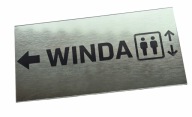 Tabliczka informacyjna WINDA NA LEWO - grawer laserowy