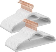 10x Wieszaki wiszące zamszowe białe