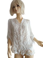 WŁOSKA KOSZULA z podpinanym rękawem hafty 36/ 38