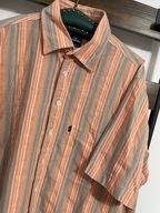 1 Engbers kolorowe pionowe cienkie pasy kieszeń bawełna luźna XL