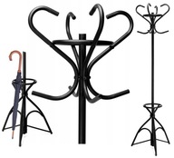 WIESZAK STOJĄCY PODŁOGOWY NA KURTKI UBRANIA STOJAK CZARNY LOFTOWY METALOWY