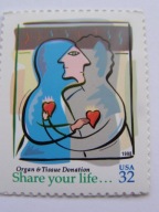 USA - Apel o oddawanie narządów - Mi. 2997 ** samoprzylepny