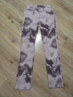 BOGNER spodnie damskie jasny róż w marmurkowy wzór slim _ 28/32