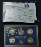 USA - 2006 - stempel lustrzany - zestaw mennica S - 5 monet - 1/4 Dolar