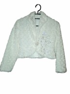 BOLERKO KOMUNIJNE BIAŁE 134-140 z KORONKĄ