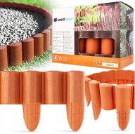 PALISADA PŁOTEK do trawnika OBRZEŻE OGRODOWE TRAWNIKOWE BRĄZ 9.5x240cm