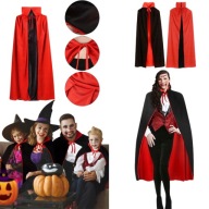 KOSTIUM STROJ PRZEBRANIE NA HALLOWEEN DRACULA WAMPIR PELERYNA WAMPIRA