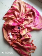 BIBA KNIT KOLLN wiskoza szal amarant fuksja 52x194