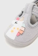 Kapcie Friboo szare jednorożce włókno mocny rzep Rozm. 28 + GRATIS