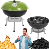 GRILL WĘGLOWY FIELDMANN Z POKRYWĄ KOMPAKTOWY 36CM MOBILNY