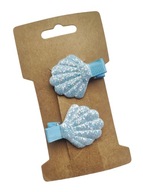 Mini spinki do włosów spineczki muszla muszle muszelka muszelki brokat