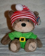 MASKOTKA PLUSZOWA MIŚ ŚWIĄTECZNY W STROJU ELFA HUGS PREZENT NA ŚWIĘTA NOWA!