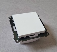 Simon 55 Przycisk Pojedynczy Rozwierny Biały MAT