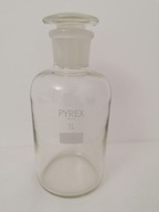 SŁÓJ BUTLA APTECZNA ZE SZLIFOWANYM KORKIEM PYREX 1L NA ODCZYNNIKI