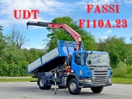 SCANIA P 400 * WYWROTKA 4,90 m + FASSI F110A.23 + PILOT * STAN BDB