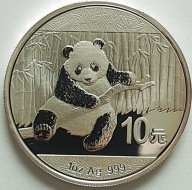Chińska Panda Moneta Srebro 10 Yuan Ag 999 2014