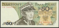 Polska 50 zlotych 1988 - Karol Świerczewski - HR - stan bankowy UNC