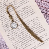 Zakładka do książki Zegar Vintage Retro Antyczny brąz