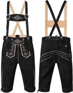 KOSTIUM Bawarski Męskie spodnie skórzane Oktoberfest tradycyjne roz 58