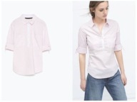 ZARA BASIC KOSZULA ROŻOWA KOTWICE PASKI 38 M
