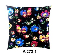 Poszewka z kory 40x40 jasiek z bawełny gofrowanej K 273-1 kogucik czarny