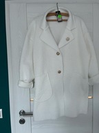 Płaszczyk oversize luźny ala bukla biały 46