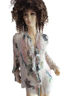 GUSTAV BLUZKA koszula z falbanami PTAKI 38/40