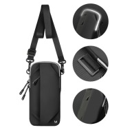 Saszetka armband opaska na ramię na telefon do biegania - czarna