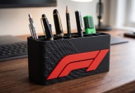 Organizer na Biurko F1 Czarny Mat 3D na Długopisy 143x60x66