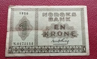 1 KORONA NORWEGIA 1950 st.+4