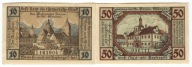 Banknoty zastepcze - SORAU - Zary - 10 Pf + 50 Pf - UNC