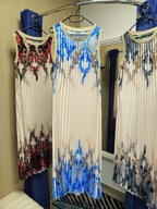 Sukienka niebieska r. Uni Italy, plisowana długa !!!