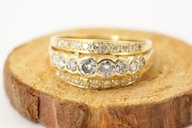 PIERSCIONEK Z BRYLANTAMI 18k 0,80ct VS2/H rozmiar 16 PIEKNY