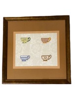 Obraz haftowany "Filiżanki" Halina Dulemba