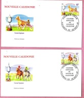 N.Kaledonia 1997, FDC 2kop. sport, wyścigi, hippika, konie