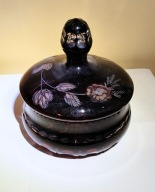 Bomboniera kryształowa w kolorze rubinowym