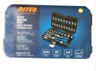 NITEO zestaw kluczy nasadowych 37 el – grzechotka 270° 3/8" – stal CrV