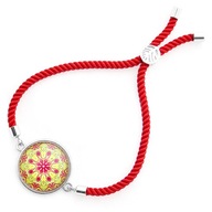 Bransoletka Mocy czerwona nitka sznurek makrama mandala UKOJENIA minimalizm